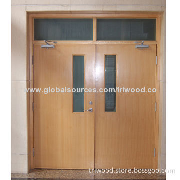 Wooden Fire Door with Perlite and Fire-proof Board, 0.5H, 1H, 1.5H Fire Rating